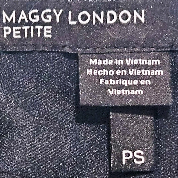 Maggy London Black Long Sleeve Dress with Ruffle Cuffs - Picture 7 of 8